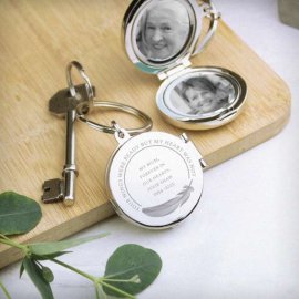 (image for) Personalised In Loving Memory Round Photo Keyring