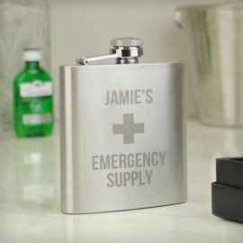 (image for) Personalised Emergency Supply Hip Flask