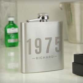 (image for) Personalised Date & Name Hip Flask