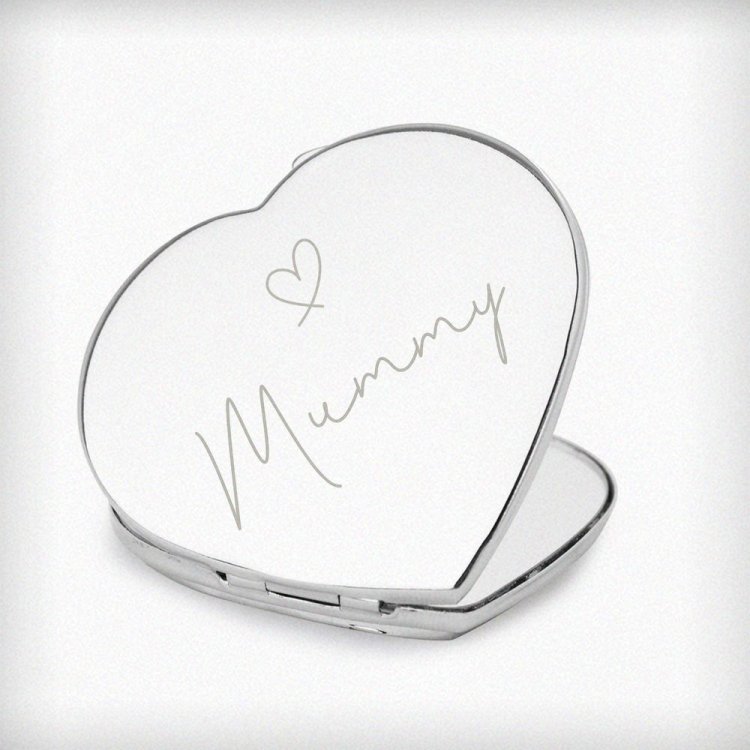 Modal Additional Images for Personalised Name Diamante Heart Compact Mirror