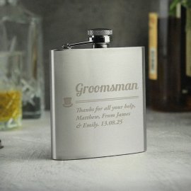 (image for) Personalised Groomsman Hip flask