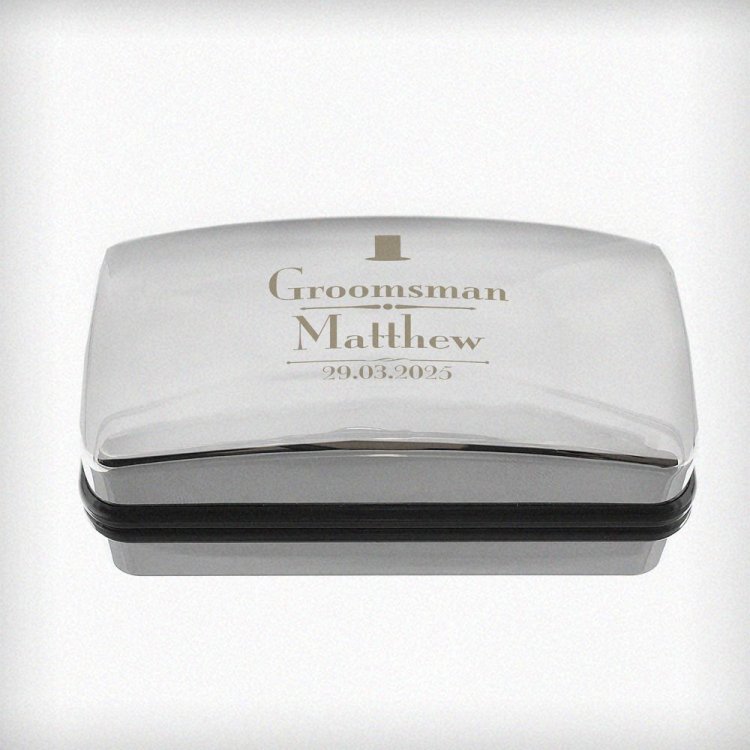 Modal Additional Images for Personalised Groomsman Cufflink Box