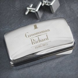 (image for) Personalised Groomsman Cufflink Box