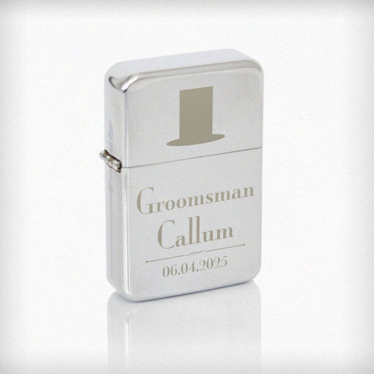 Modal Additional Images for Personalised Groomsman Lighter