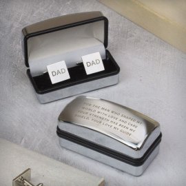 (image for) Personalised Initial Cufflinks & Engraved Box