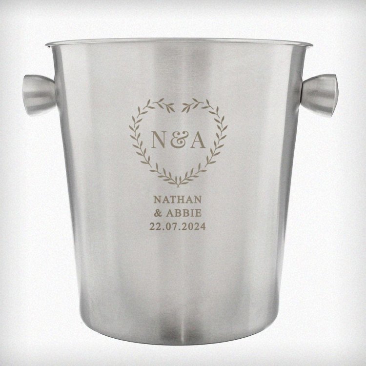 Modal Additional Images for Personalised Botanical Stainless Steel Ice Bucket