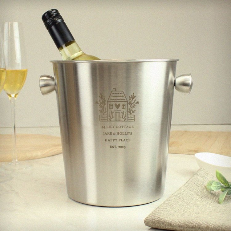 Modal Additional Images for Personalised House Stainless Steel Ice Bucket