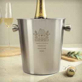(image for) Personalised House Stainless Steel Ice Bucket