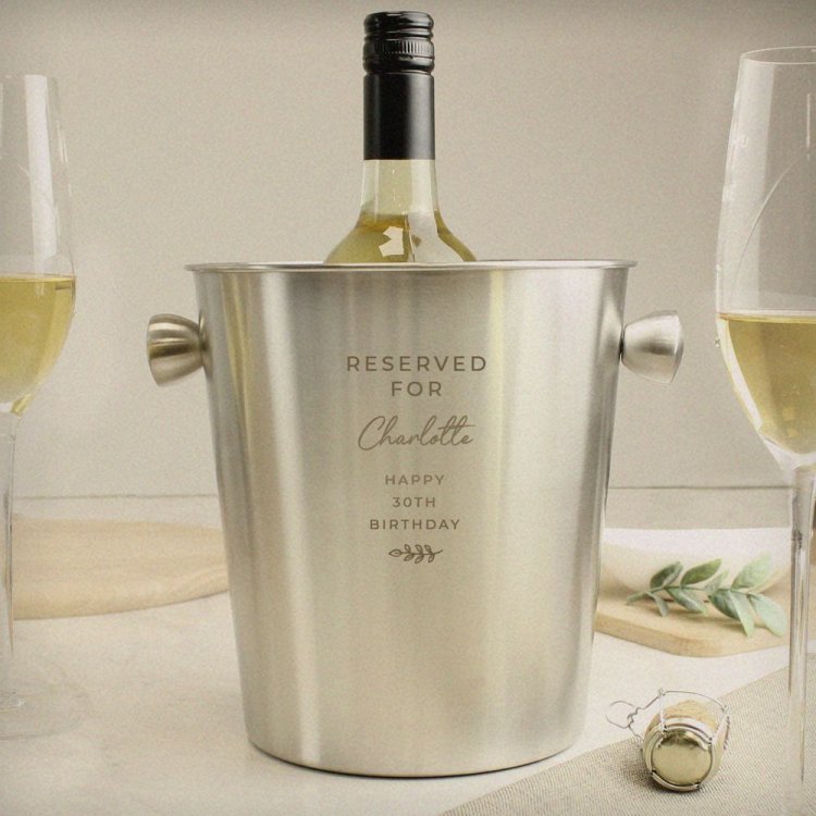 Modal Additional Images for Personalised Free Text Stainless Steel Ice Bucket