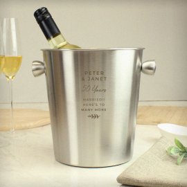 (image for) Personalised Free Text Stainless Steel Ice Bucket