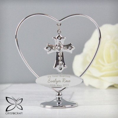 (image for) Personalised Crystocraft Cross Ornament