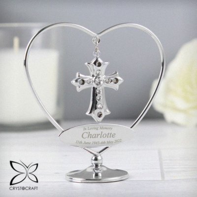 (image for) Personalised In Loving Memory Crystocraft Cross