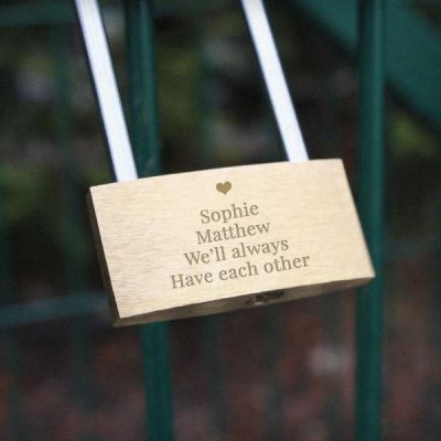 (image for) Personalised Heart Motif Any Message Padlock