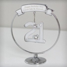 (image for) Personalised Crystocraft 21st Celebration Ornament