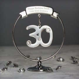 (image for) Personalised Crystocraft 30th Celebration Ornament