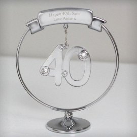 (image for) Personalised Crystocraft 40th Celebration Ornament