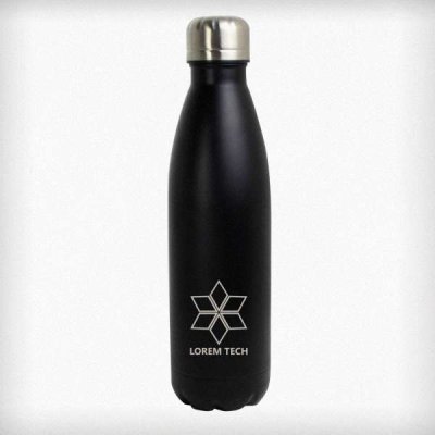 (image for) Bespoke Design Black Metal Insulated Drinks Bottle