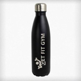 (image for) Bespoke Design Black Metal Insulated Drinks Bottle