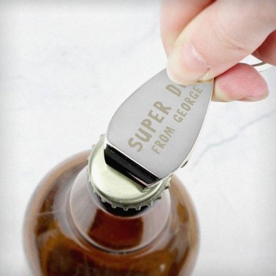 (image for) Personalised Super Dad Bottle Opener Keyring