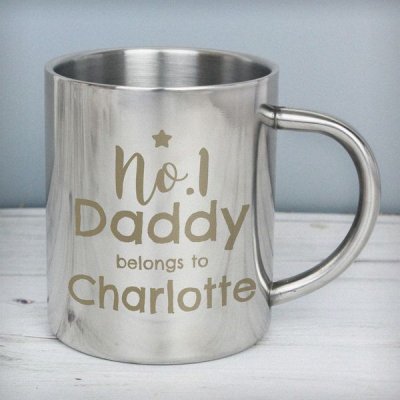(image for) Personalised No.1 Daddy Stainless Steel Mug
