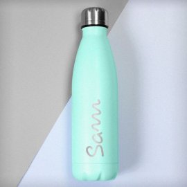 (image for) Personalised Name Only Island Mint Green Metal Insulated Drinks Bottle