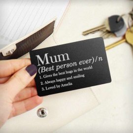 (image for) Personalised Definition Black Wallet Card