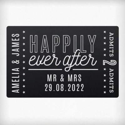 (image for) Personalised Happily Ever After Black Wallet Card