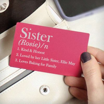 (image for) Personalised Definition Cerise Wallet Card