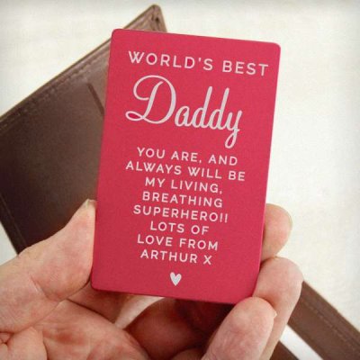(image for) Personalised Free Text Cerise Wallet Card