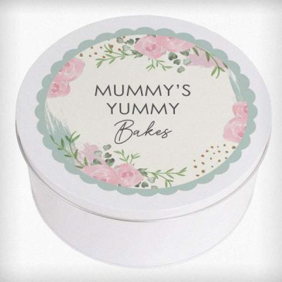 (image for) Personalised Abstract Rose Cake Tin