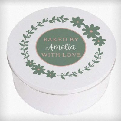 (image for) Personalised Floral Cake Tin