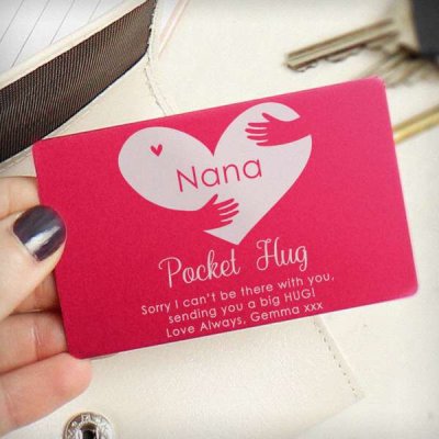 (image for) Personalised Pocket Hug Cerise Wallet Card