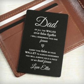 (image for) Personalised Of All The Walks Black Wallet Card