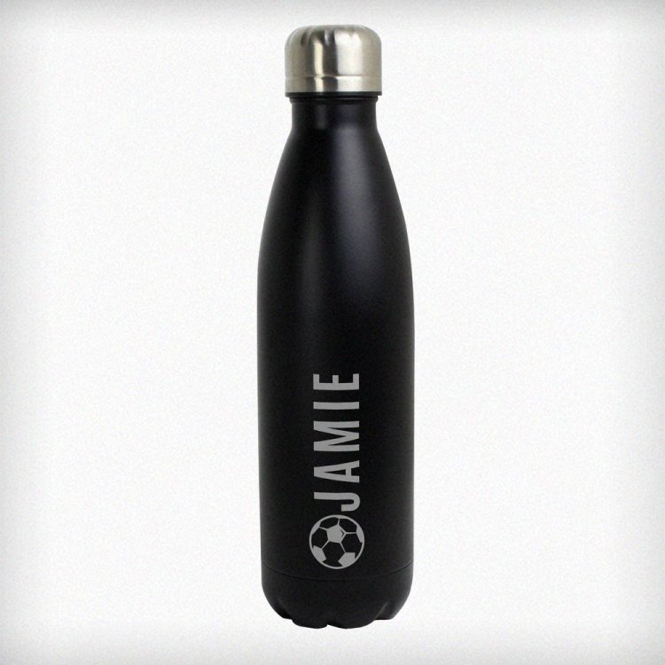 Modal Additional Images for Personalised Football Black Metal Insulated Drinks Bottle