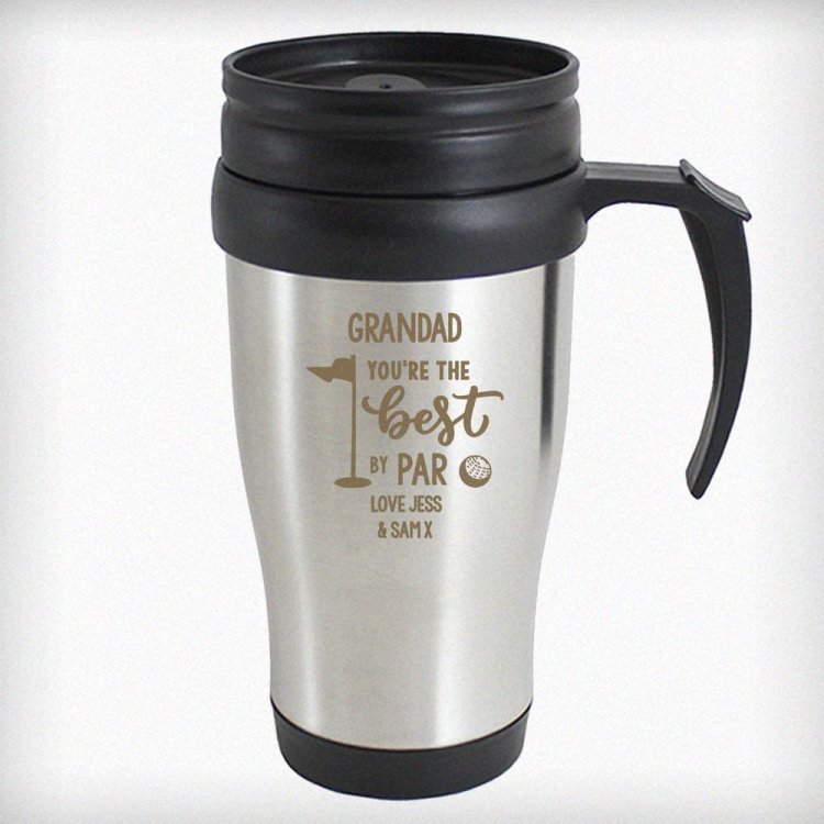 Modal Additional Images for Personalised Best By Par Travel Mug