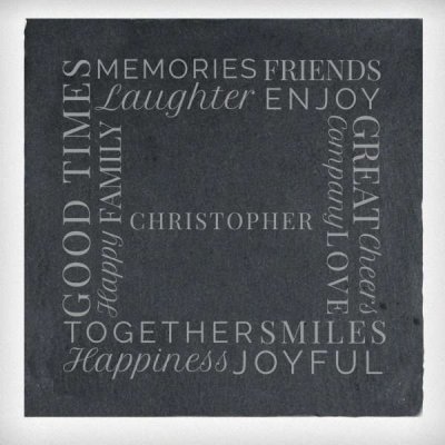 (image for) Personalised 'Together' Single Slate Coaster