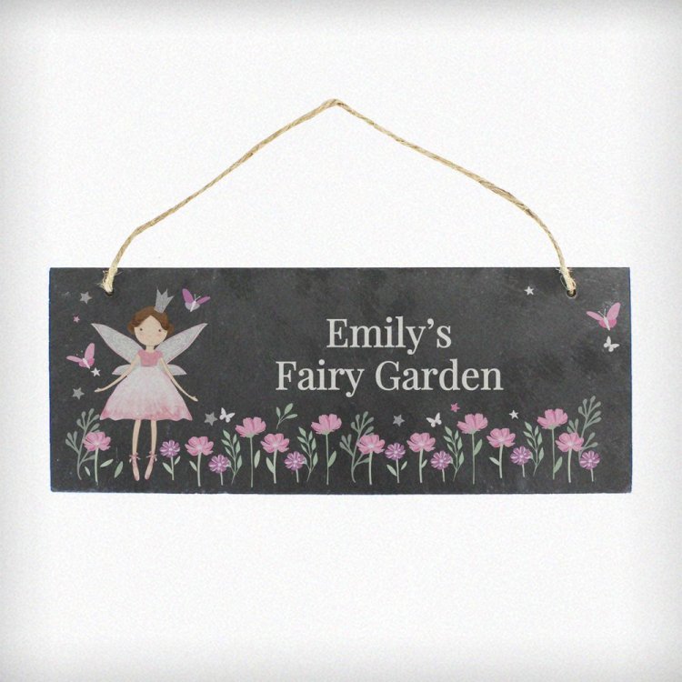 Modal Additional Images for Personalised Fairy Princess Garden Hanging Slate Sign