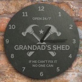 (image for) Personalised Tools Slate Clock