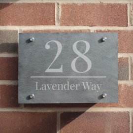 (image for) Personalised Large Number Slate House Sign
