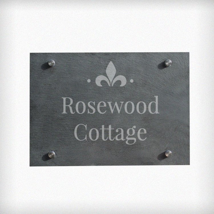 Modal Additional Images for Personalised Ornate Slate House Sign