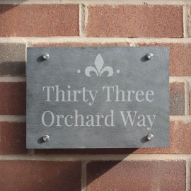 (image for) Personalised Ornate Slate House Sign