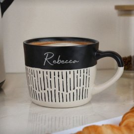 (image for) Personalised Black Dipped Dash Ceramic Mug