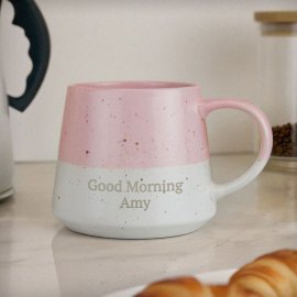 (image for) Personalised Pink Speckled Ceramic Mug