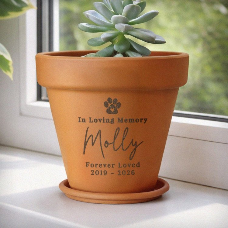 Modal Additional Images for Personalised Pet Memorial Terracotta Plant Pot