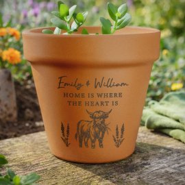 (image for) Personalised Highland Cow Terracotta Plant Pot