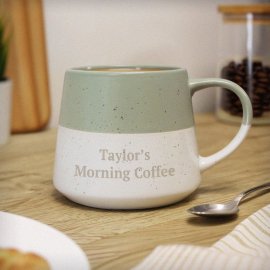 (image for) Personalised Green Speckled Ceramic Mug
