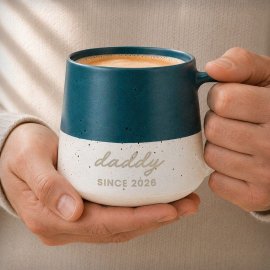 (image for) Personalised Message Blue Speckled Ceramic Mug
