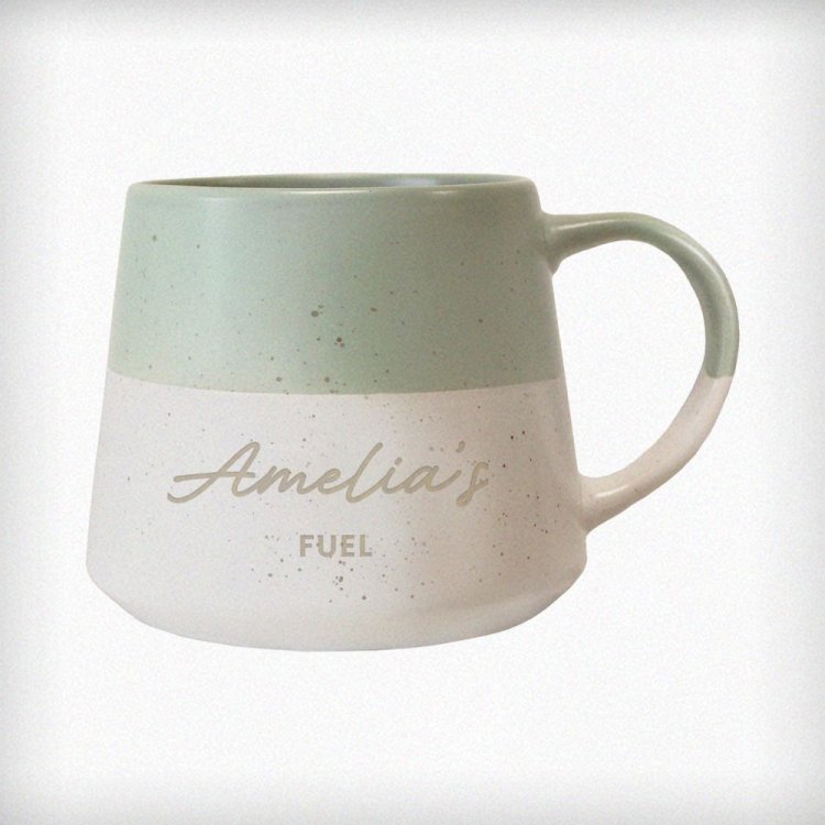 Modal Additional Images for Personalised Message Green Speckled Ceramic Mug