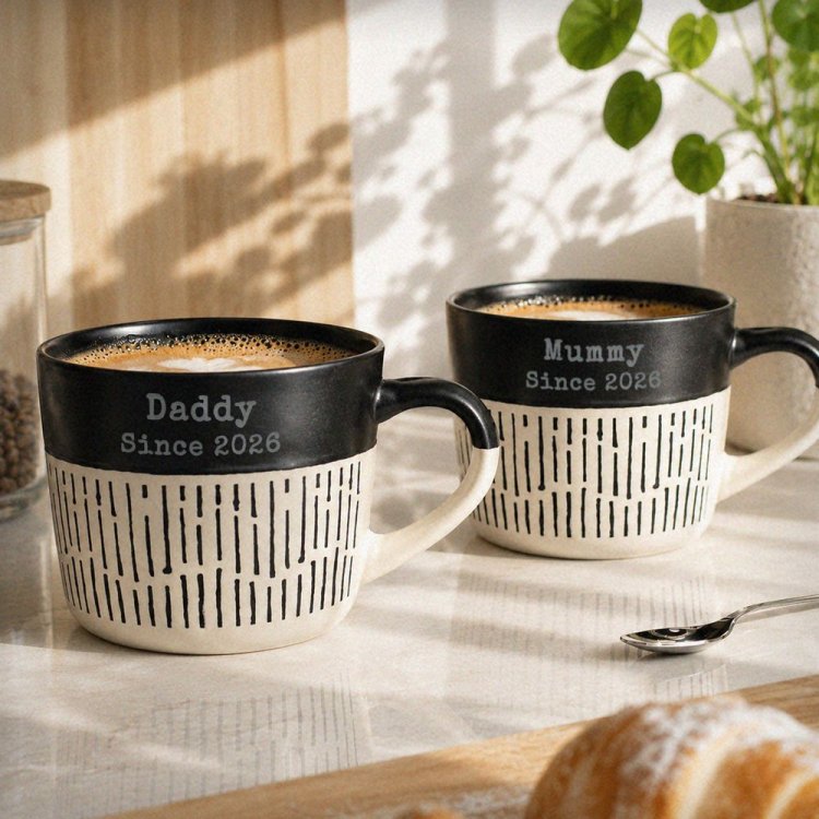 Modal Additional Images for Personalised Message Black Dipped Dash Ceramic Mug