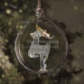 (image for) Personalised Glass Reindeer Bauble